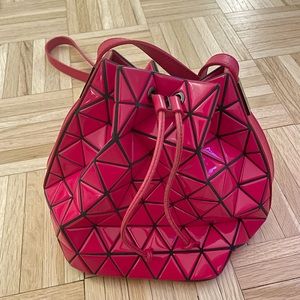 Issey Miyake Bao Bao Bucket Bag in Hot Pink